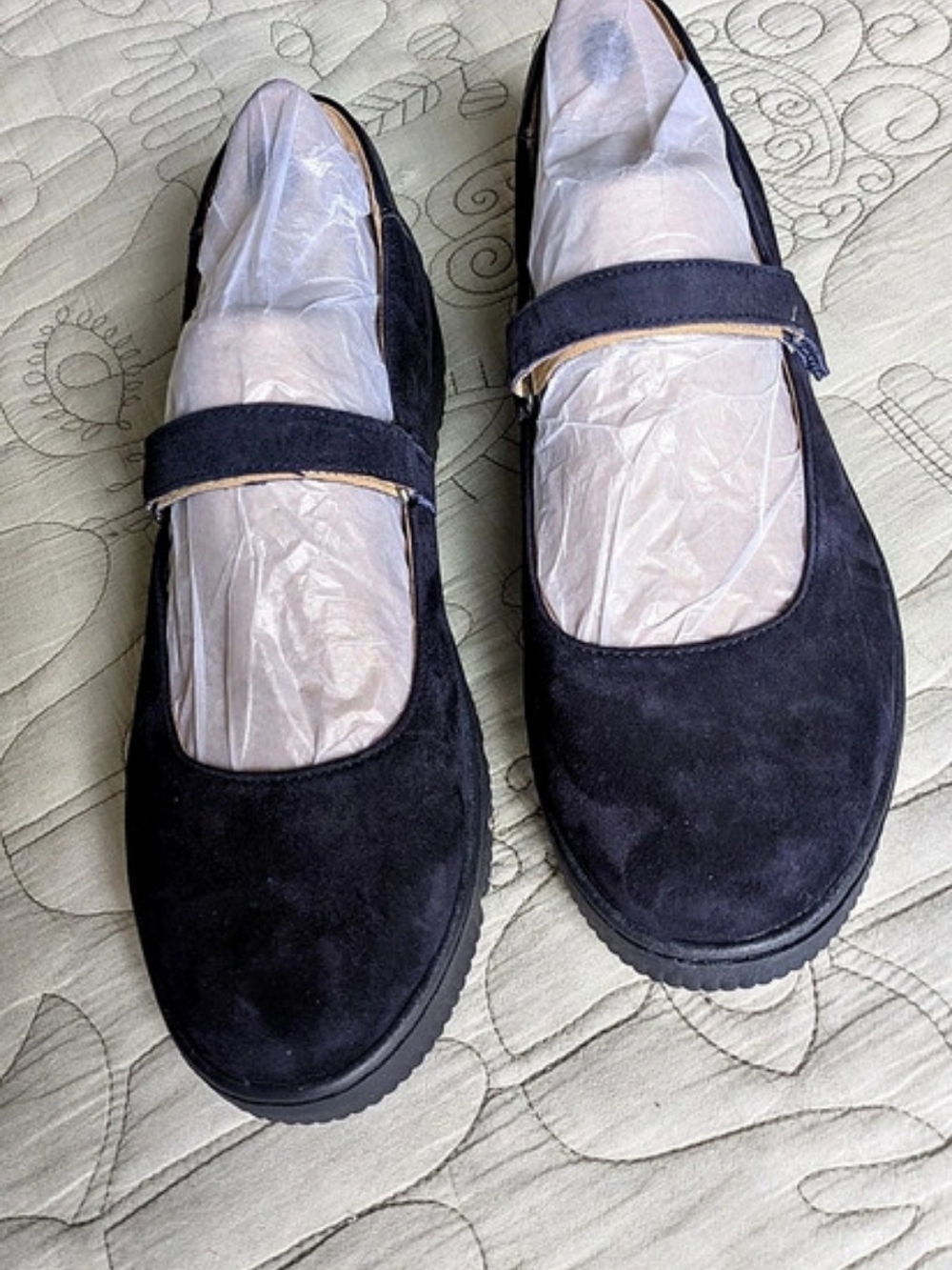 Easy Spirit Kylie Flats Dark Blue Suede Size US 8.5 NWT